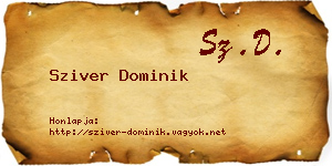 Sziver Dominik névjegykártya